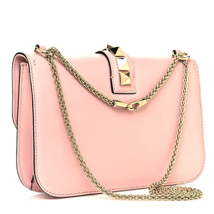 Valentino Garavani Vitello Medium Glam Lock Rockstud Flap Water Rose 3 of 14