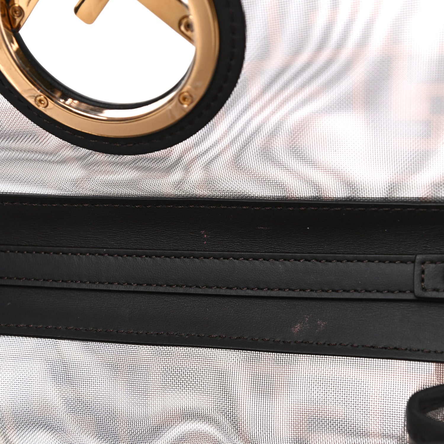 Fendi Mesh Vitello Century F is Fendi FF 1974 Kan I Shoulder Bag Marrone Black Ebano 14 of 15