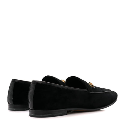 Gucci Velvet Horsebit Womens Jordaan Loafers 38 Black 5 of 9