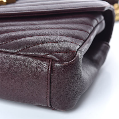 Saint Laurent Sheepskin Matelasse Chevron Monogram Medium College Bag Amaranto 25 of 25