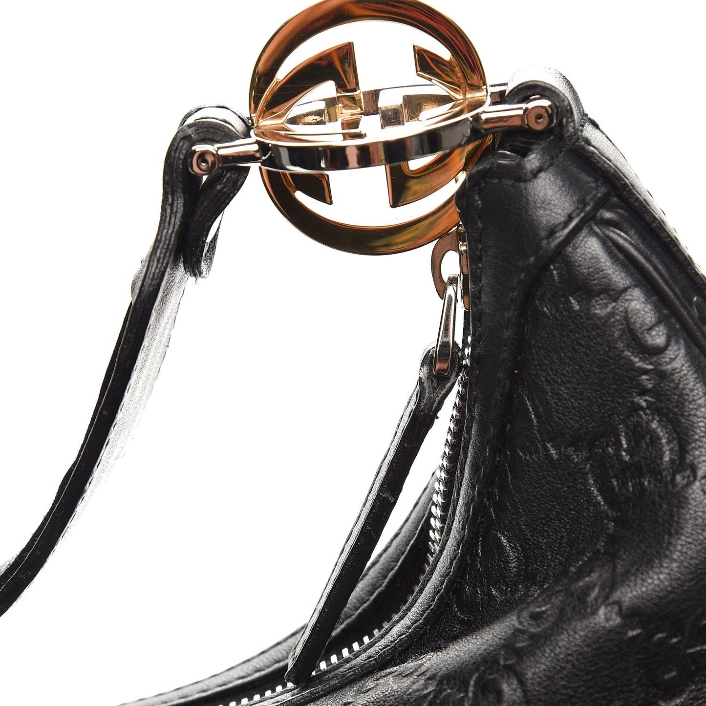Guccissima Medium GG Twins Hobo Black