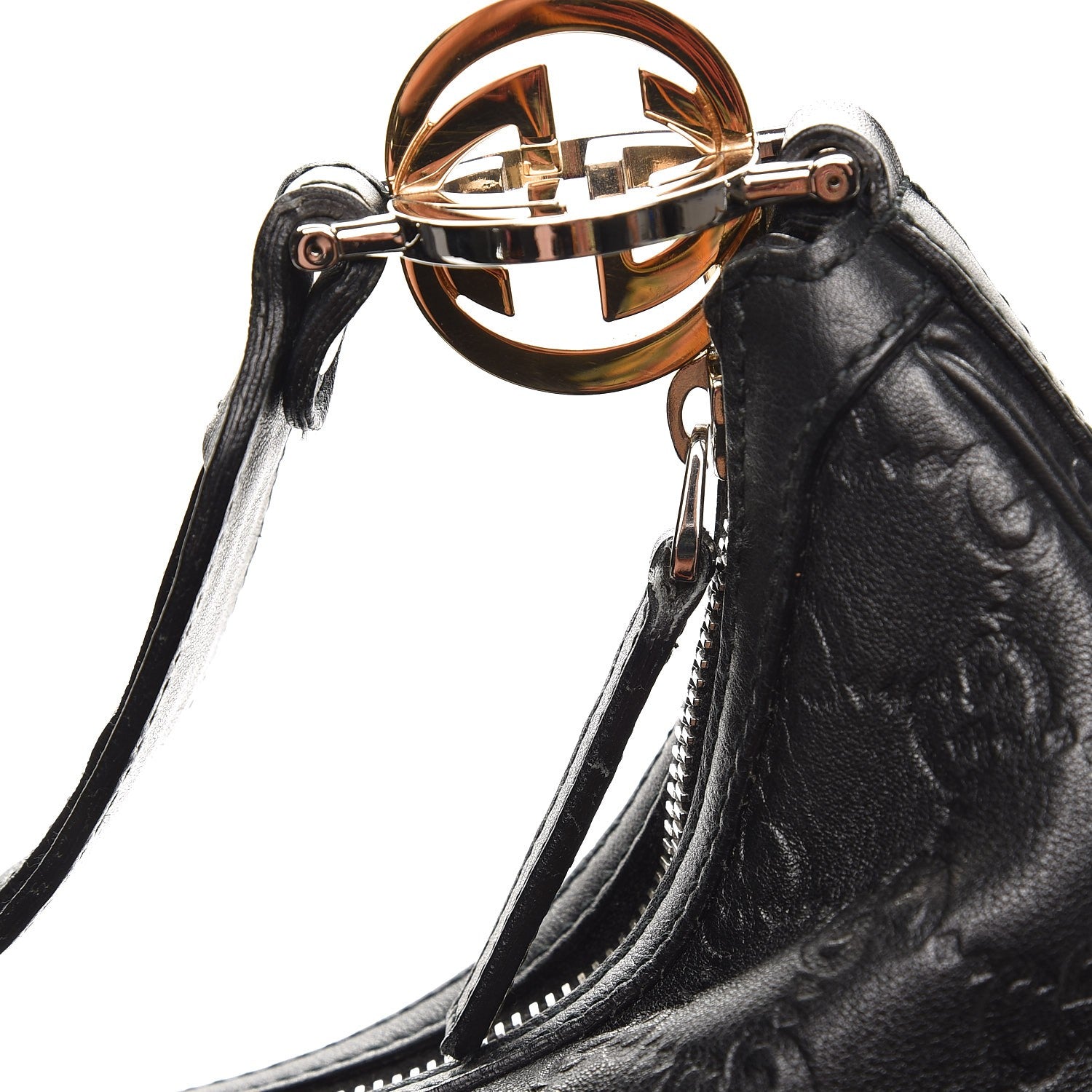 Gucci Guccissima Medium GG Twins Hobo Black 10 of 10