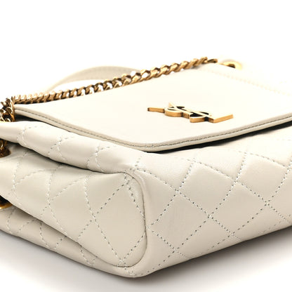 Saint Laurent Lambskin Quilted Monogram Mini Nolita Crema Soft 9 of 11