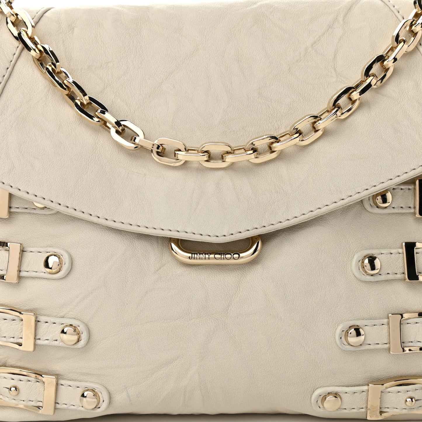 Lambskin Brix Convertible Clutch White