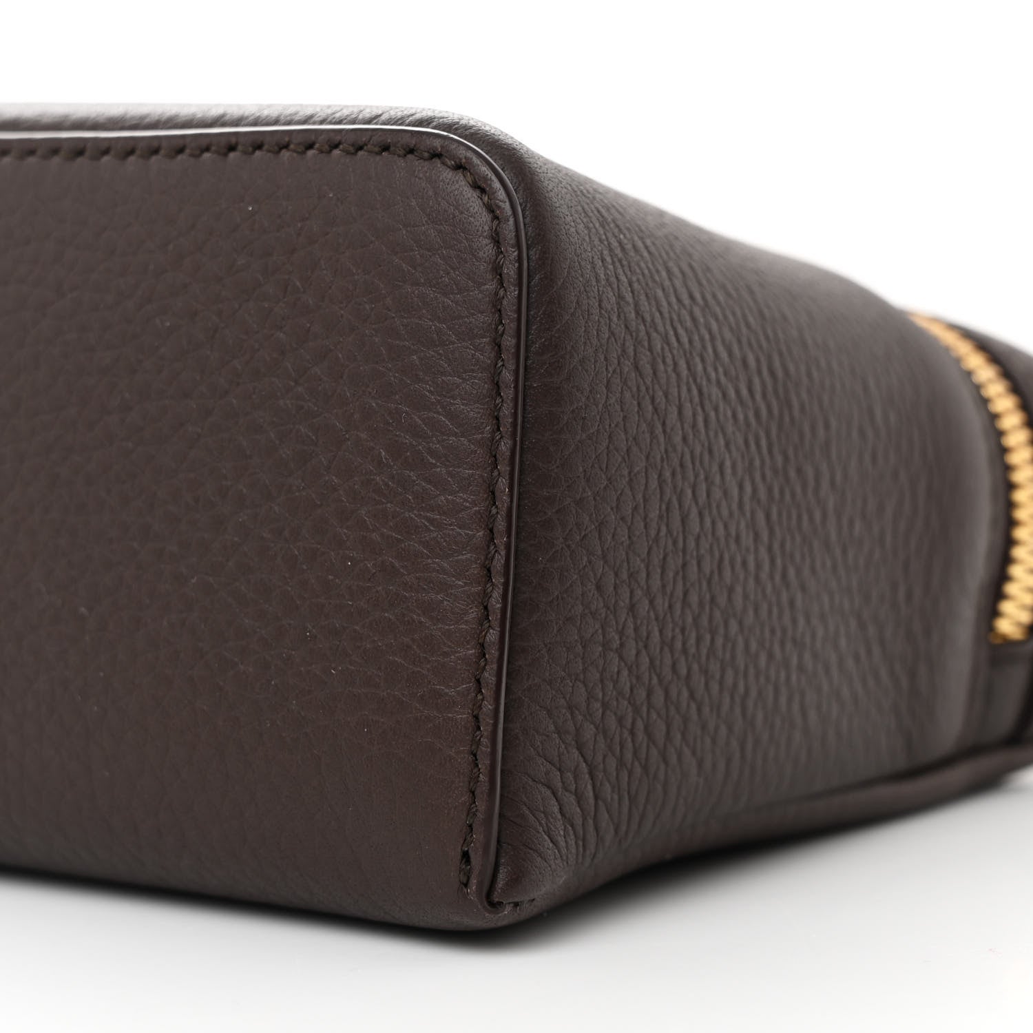 Loro Piana Grained Calfskin L19 Extra Pocket Pouch Dark Chocolate Liquorice 9 of 11