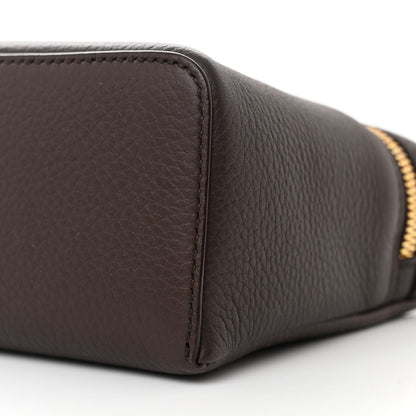Loro Piana Grained Calfskin L19 Extra Pocket Pouch Dark Chocolate Liquorice 9 of 11