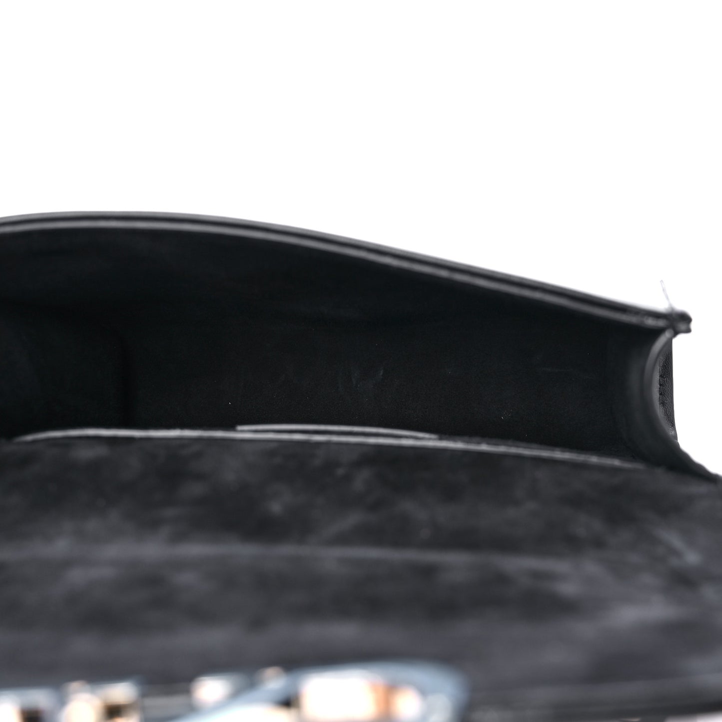 Smooth Calfskin Small VLogo Shoulder Bag Black