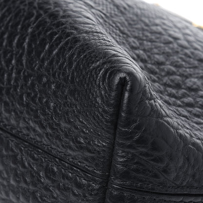 Burberry Signature Grain Calfskin Check Embossed Small Chichester Crossbody Clutch Bag Black 9 of 12