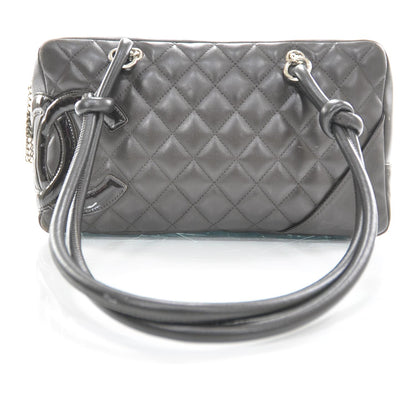 Chanel Calfskin Quilted Large Cambon Bowler Dark Brown 1 of 10