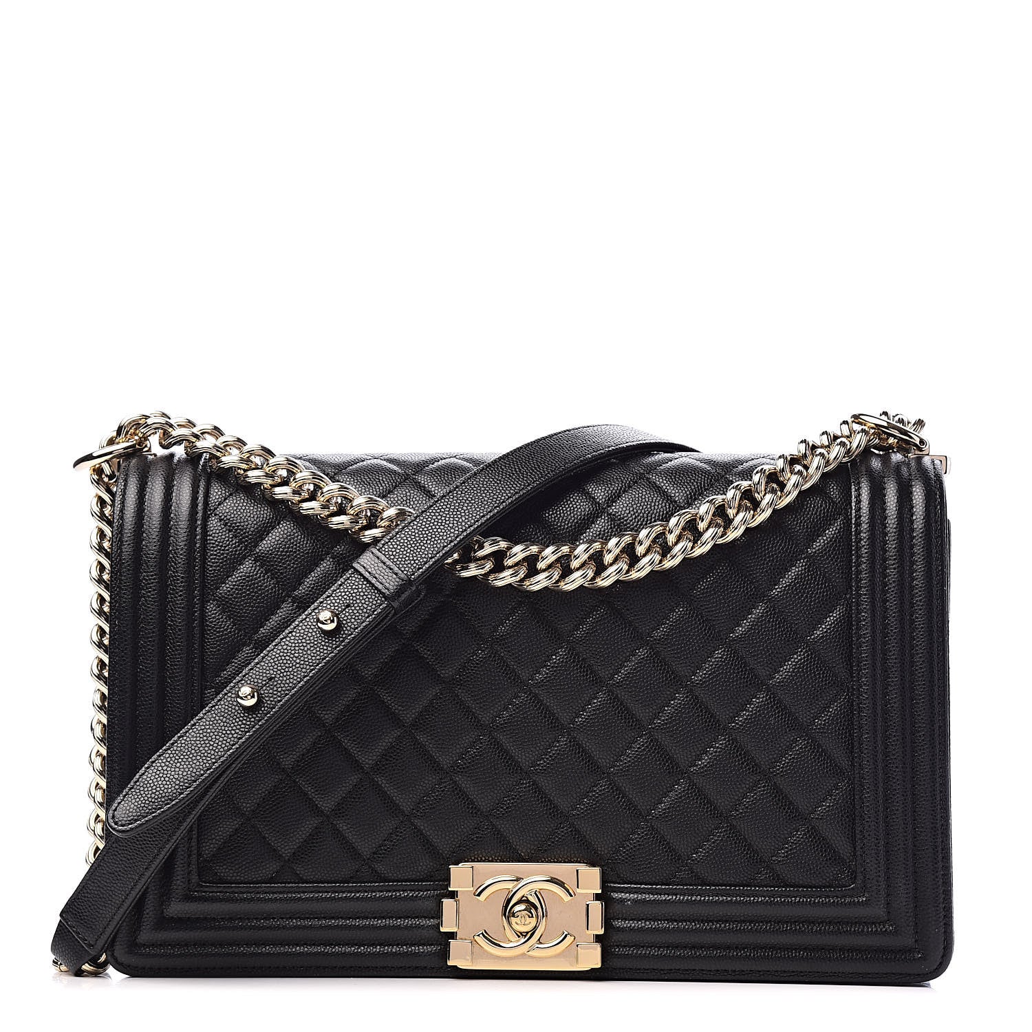 Chanel Caviar Quilted New Medium Boy Flap Black 1 of 12