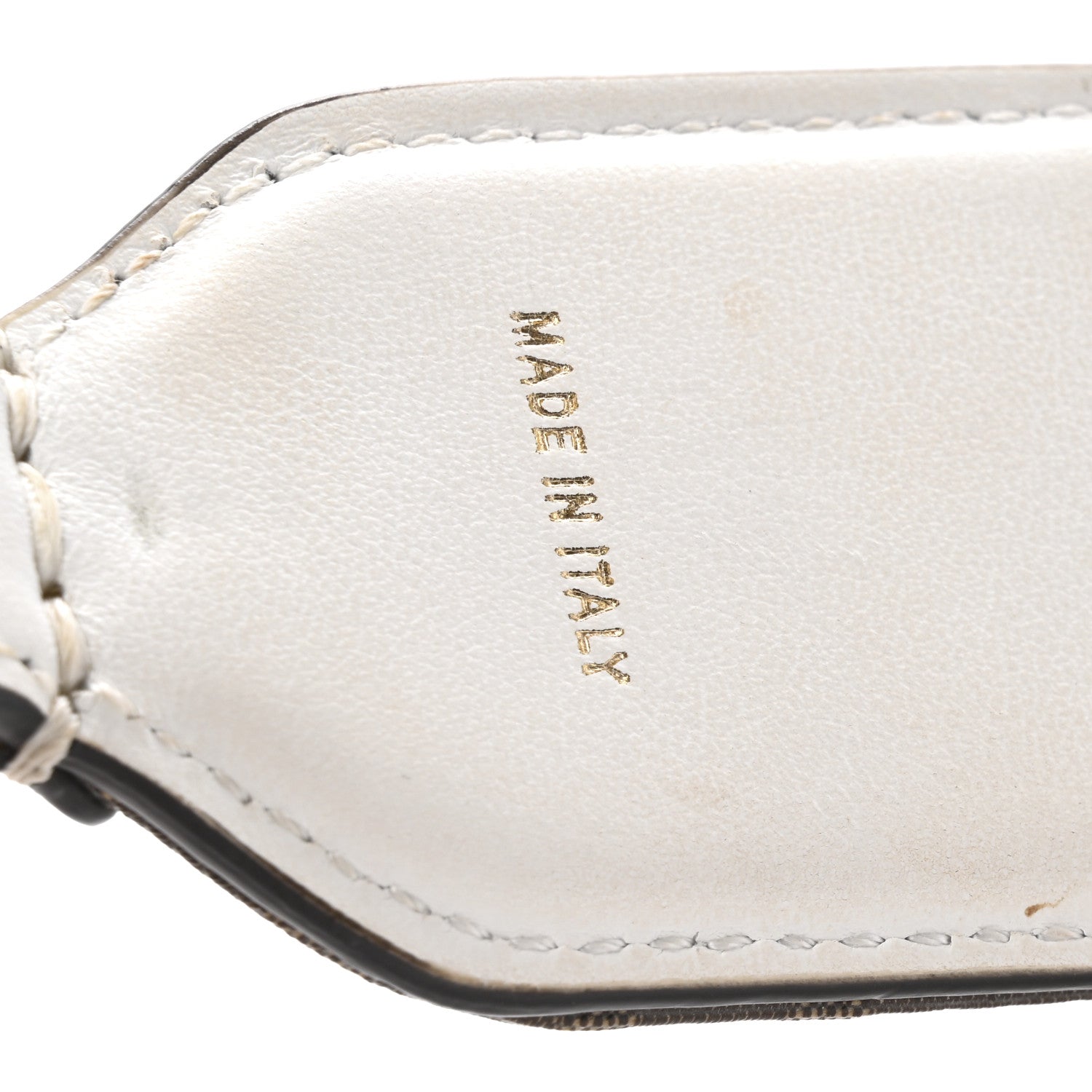 Fendi X FILA Glazed Fabric FF 1974 Mania Mini Strap You Mogano Panna White 9 of 9