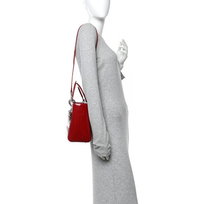 Christian Dior Patent Cannage Medium Lady Dior Red 2 of 11
