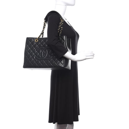 Chanel Caviar Quilted Grand Shopping Tote GST Black 2 of 10