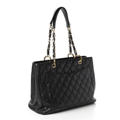 Chanel Caviar Quilted Grand Shopping Tote GST Black 3 of 10