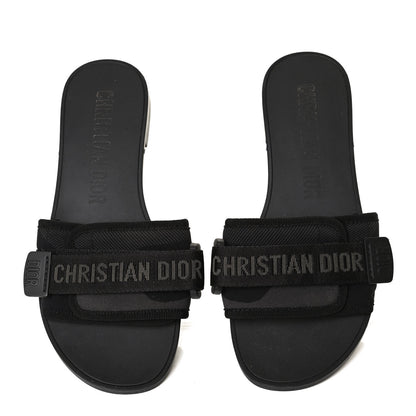 Christian Dior Technical Stretch Fabric Camouflage Dio(r)evolution Slide Sandals 36 Black Military 5 of 11