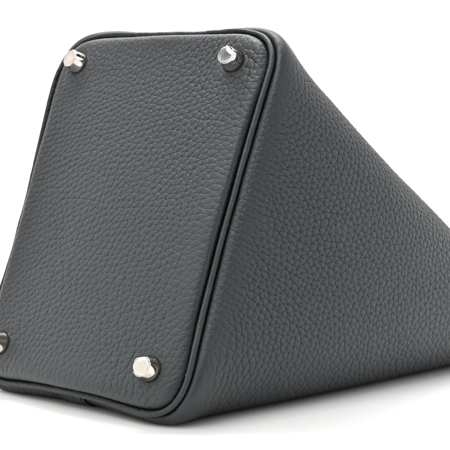 Taurillon Clemence Picotin Lock 18 PM Gris Misty