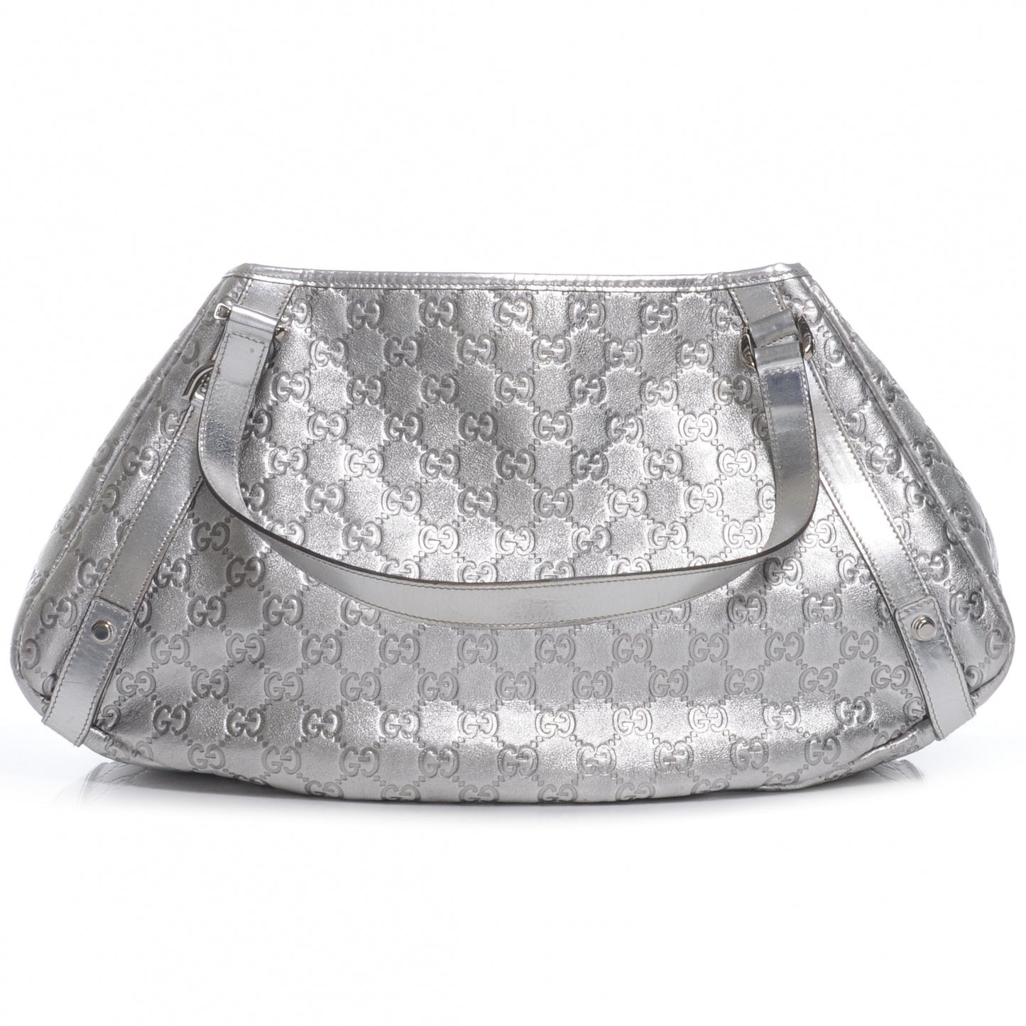 Guccissima Medium Abbey Shoulder Bag Silver