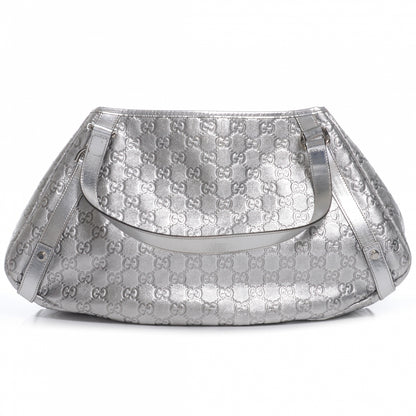Gucci Guccissima Medium Abbey Shoulder Bag Silver 1 of 7