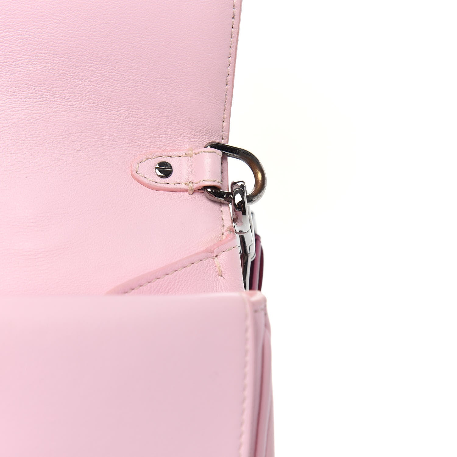 Christian Dior Metallic Patent Smooth Calfskin Medium Be Dior Flap Pink Fuchsia 8 of 15