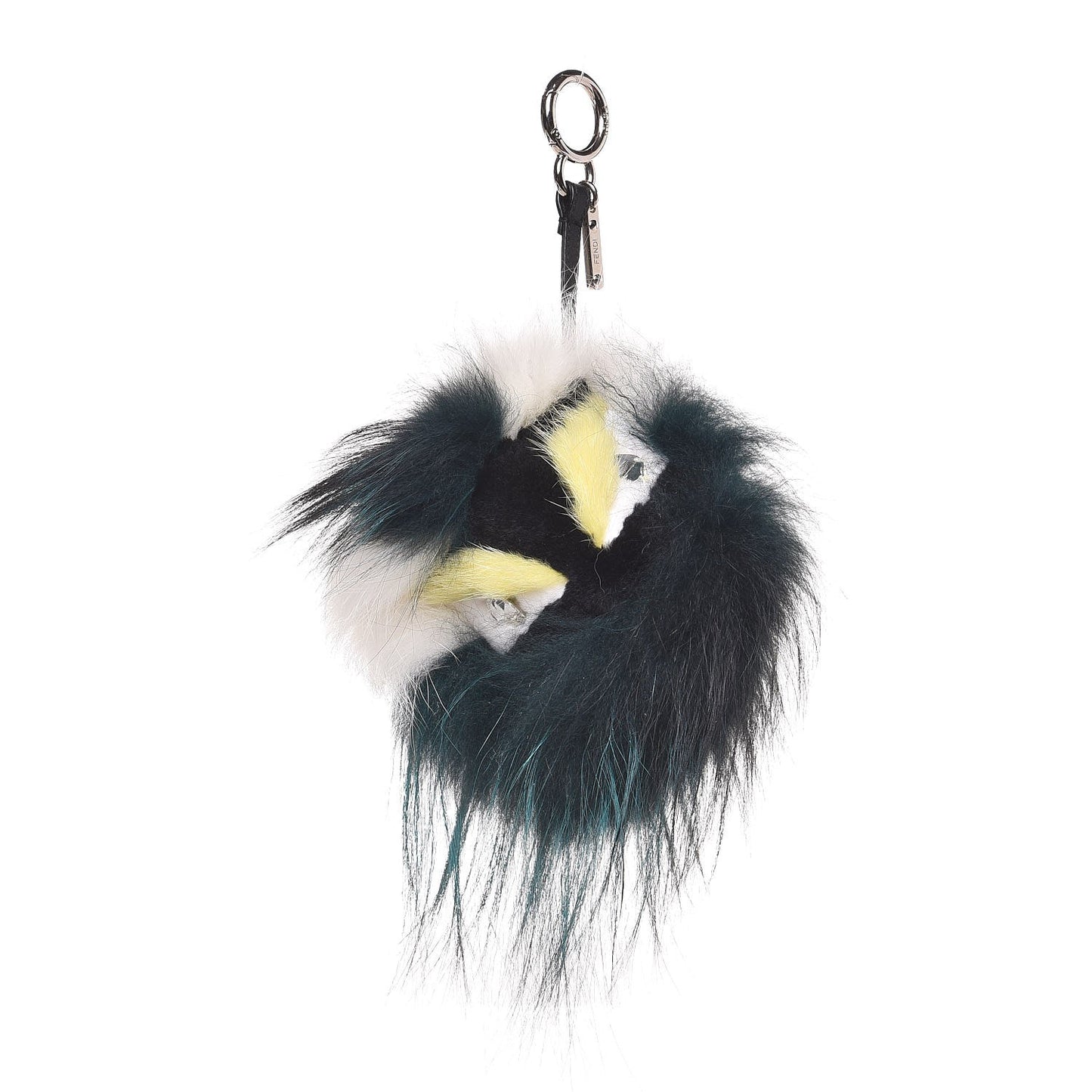Fox Mink Fur Swarovski Strangee Monster Bag Charm Multicolor