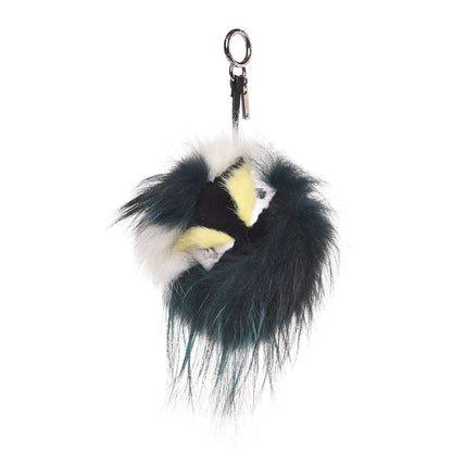 Fendi Fox Mink Fur Swarovski Strangee Monster Bag Charm Multicolor 1 of 4