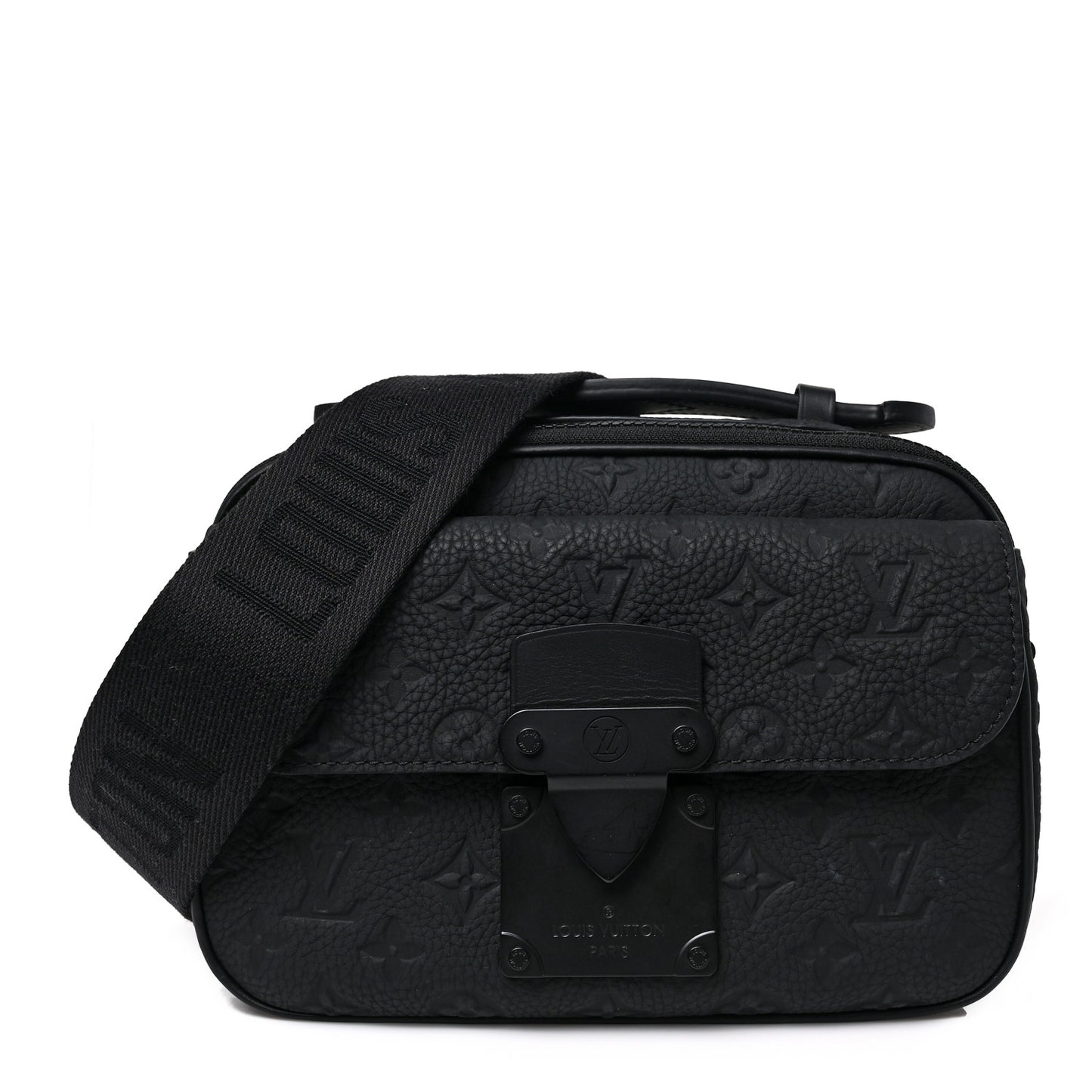 Taurillon Monogram S Lock Messenger Black