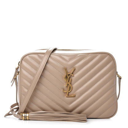 Saint Laurent Calfskin Matelasse Monogram Lou Camera Bag Nude Powder 1 of 10