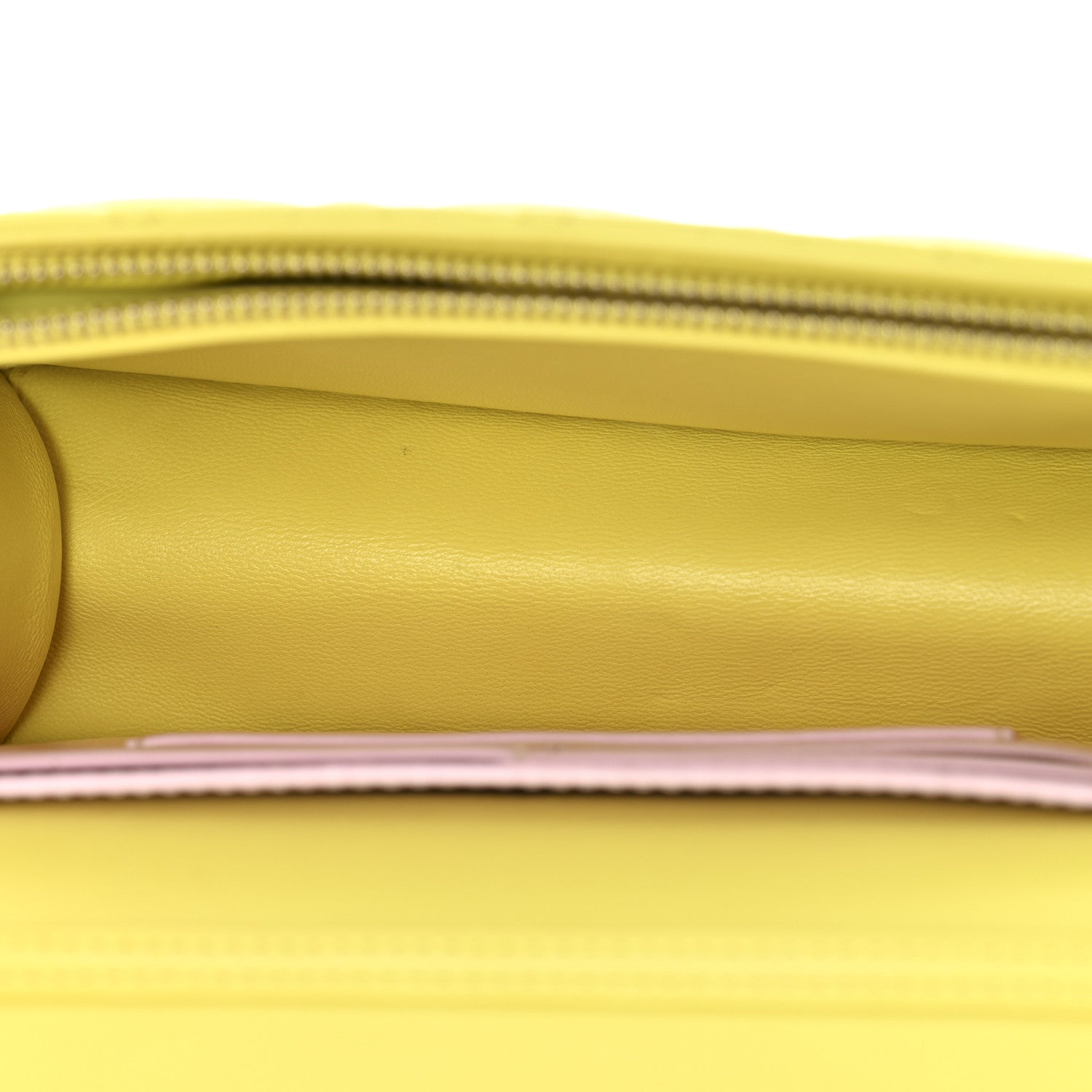 Christian Dior Lambskin Cannage Miss Dior Promenade Pouch Citron 5 of 13
