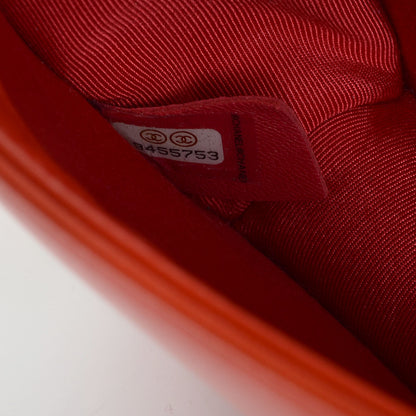 Chanel Plexiglass Patent Mini Boy Brick Flap Orange Red 7 of 7