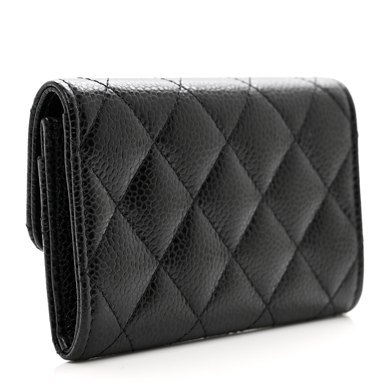 Chanel Caviar Quilted Flap Card Holder Black 3 of 9