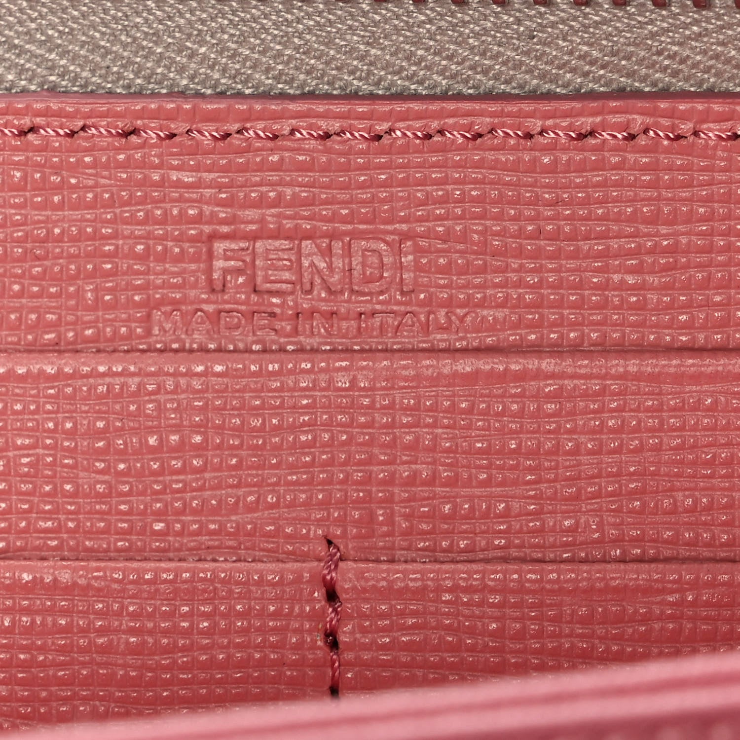 Fendi Vitello Elite Crystal Eye Monster Zip Around Wallet Grigio Polvere Ribes Multicolor 6 of 9