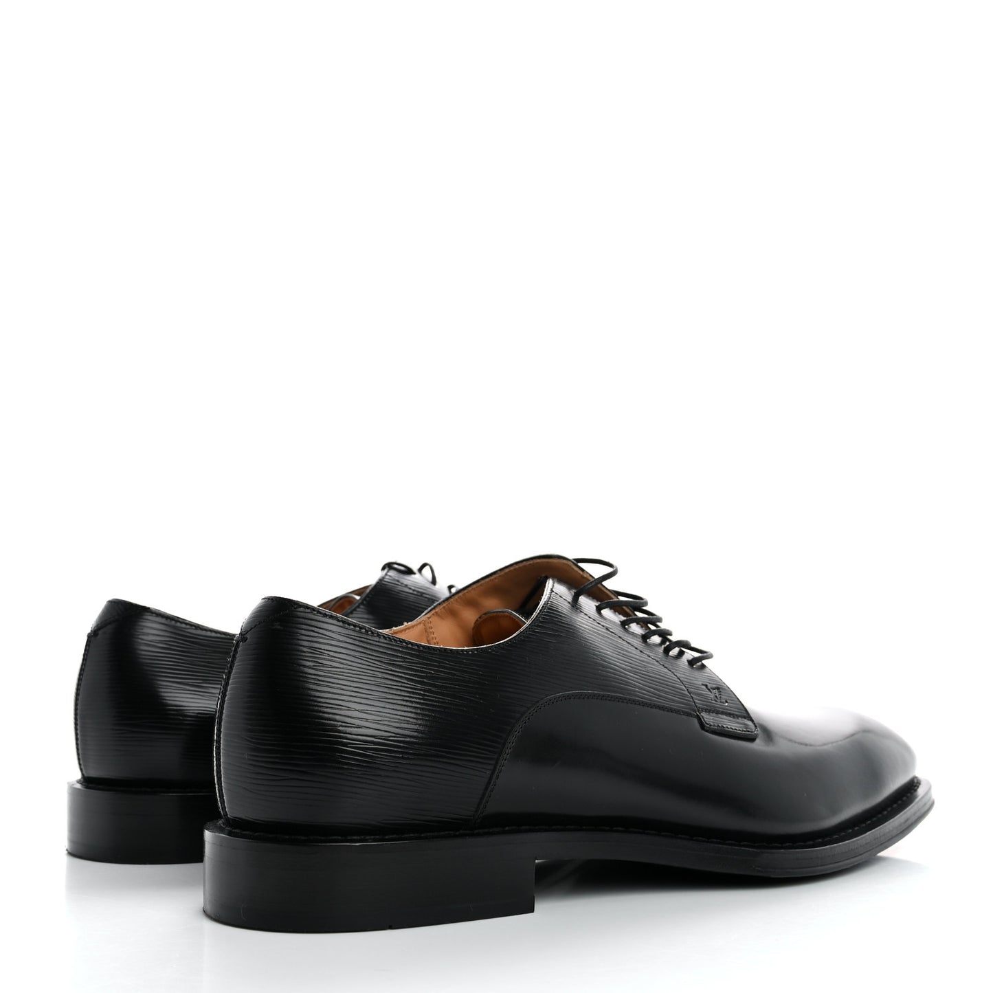 Epi Calfskin Mens Kensington Derby Lace Up Shoes 7.5 Black