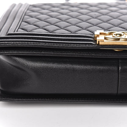 Chanel Lambskin Quilted Large Boy Flap Black 12 of 16