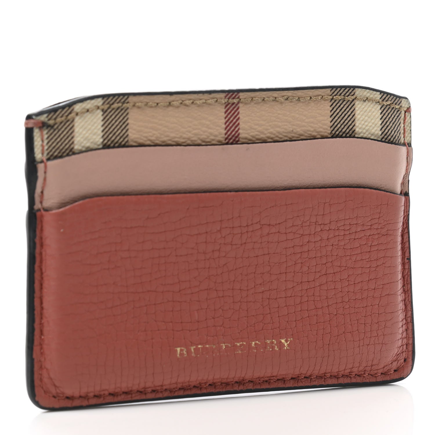 Burberry Calfskin Haymarket Check Bird Appliqué Card Case Multicolor 3 of 6