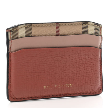 Burberry Calfskin Haymarket Check Bird Appliqué Card Case Multicolor 3 of 6