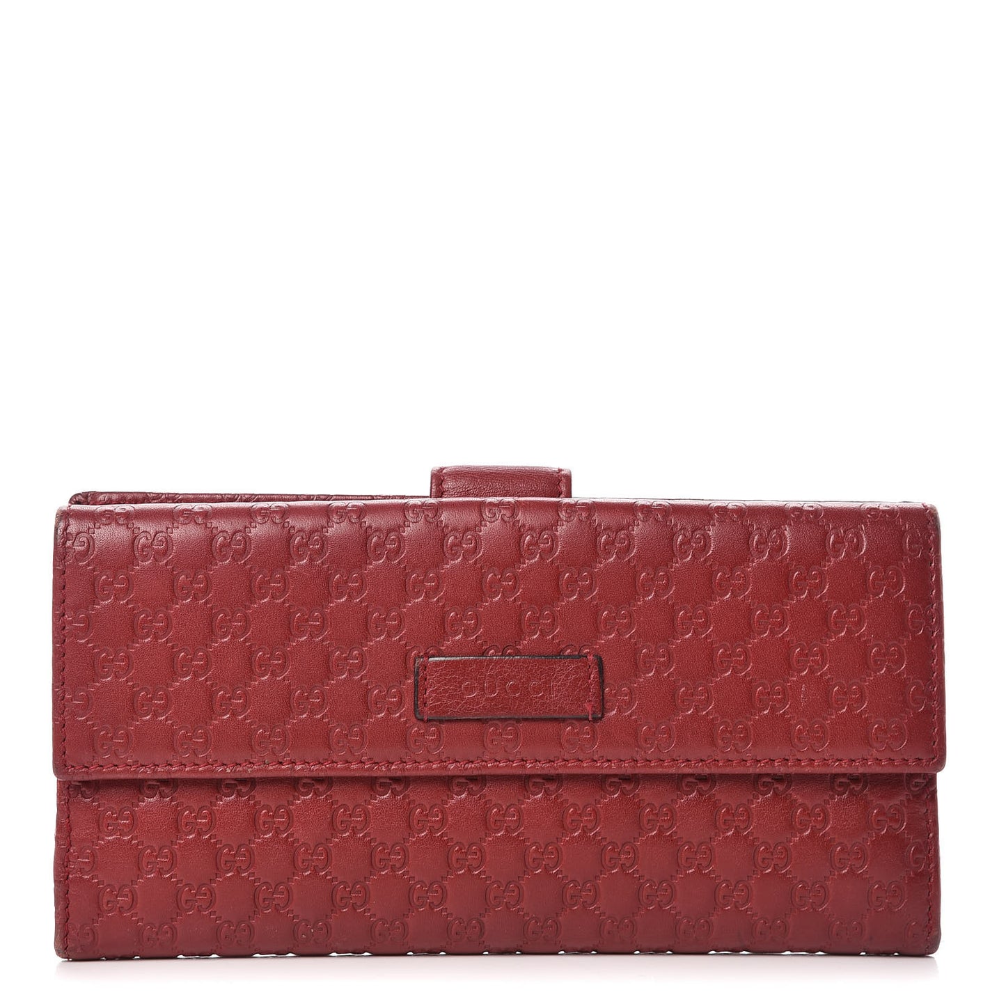 Microguccissima Continental Flap Wallet Red