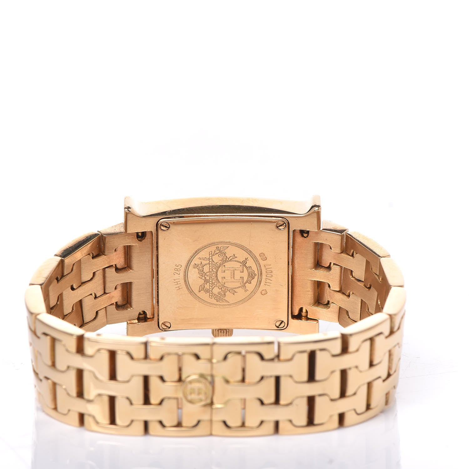 Hermes 18K Yellow Gold 21mm Heure H Hour Quartz Watch 5 of 6