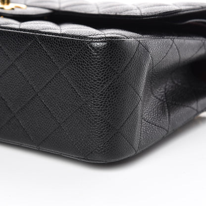 Chanel Caviar Quilted Jumbo Double Flap Black 9 of 10