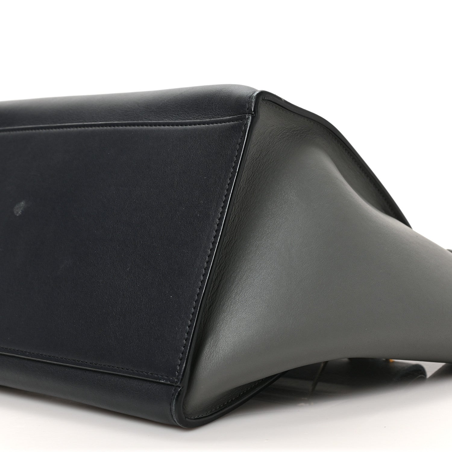 Celine Smooth Calfskin Tri-Color Trapeze Metallic Blue 8 of 9