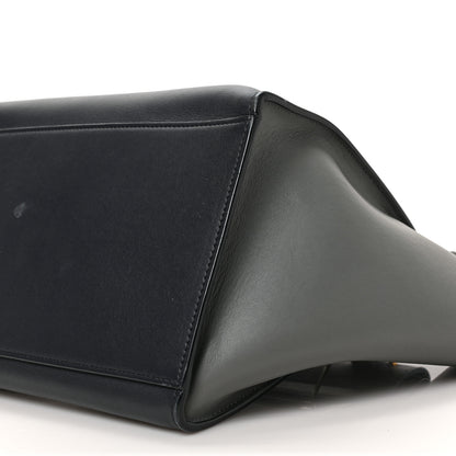 Celine Smooth Calfskin Tri-Color Trapeze Metallic Blue 8 of 9