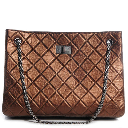 Chanel Aged Calfskin Reissue 2.55 Tote Bronze 1 of 8