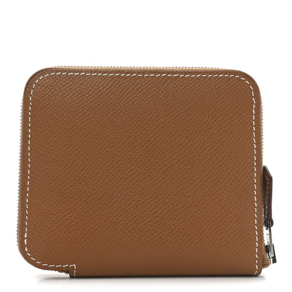 Hermes Epsom Silk'in Compact Wallet Gold 1 of 7