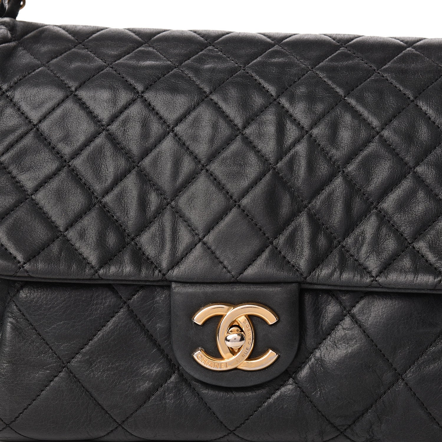 Chanel Iridescent Calfskin Large Chic Quilt Flap Black 8 of 13