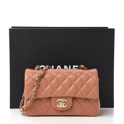 Chanel Lambskin Quilted Mini Rectangular Flap Brown 11 of 11