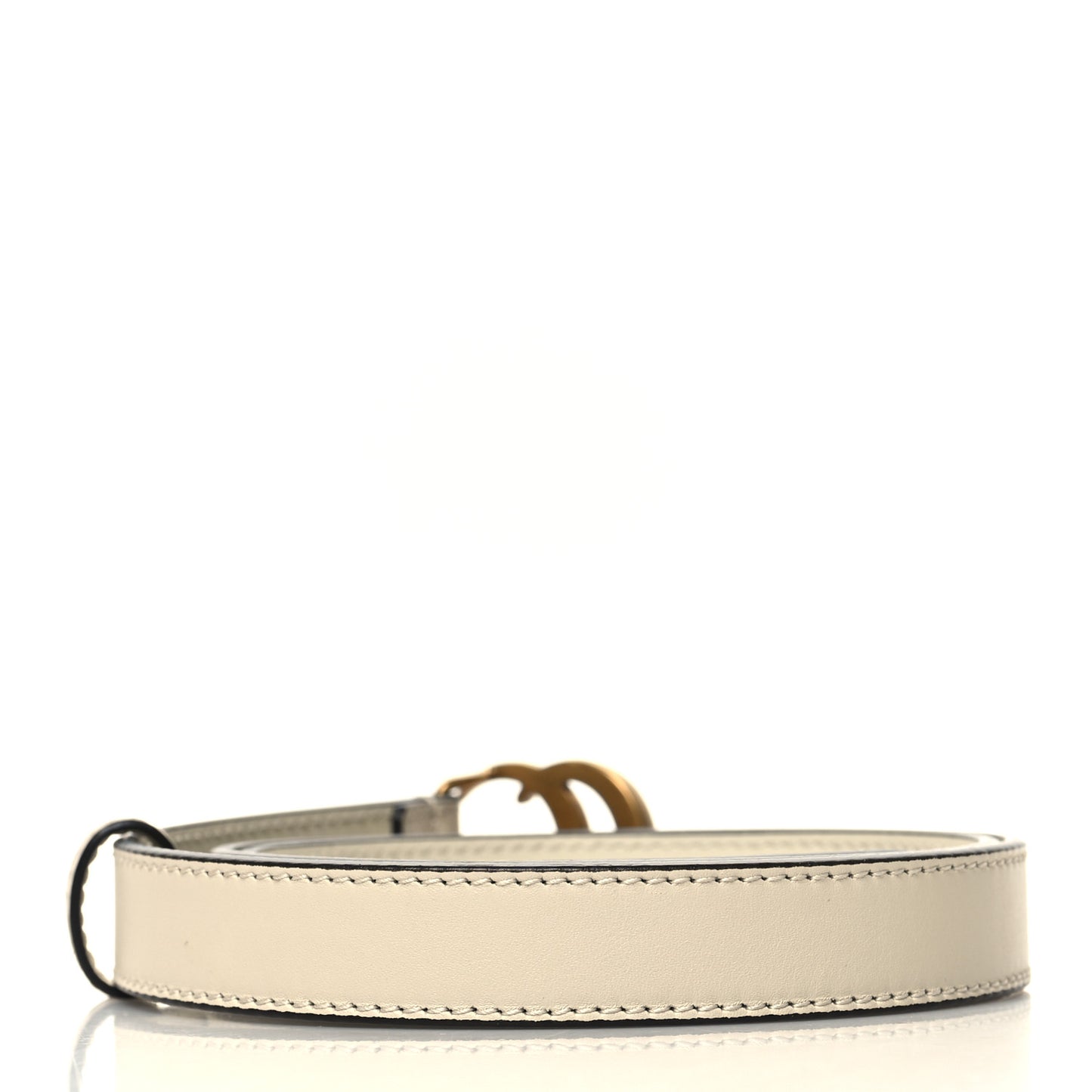 Calfskin Double G 20mm Belt 80 32 Mystic White