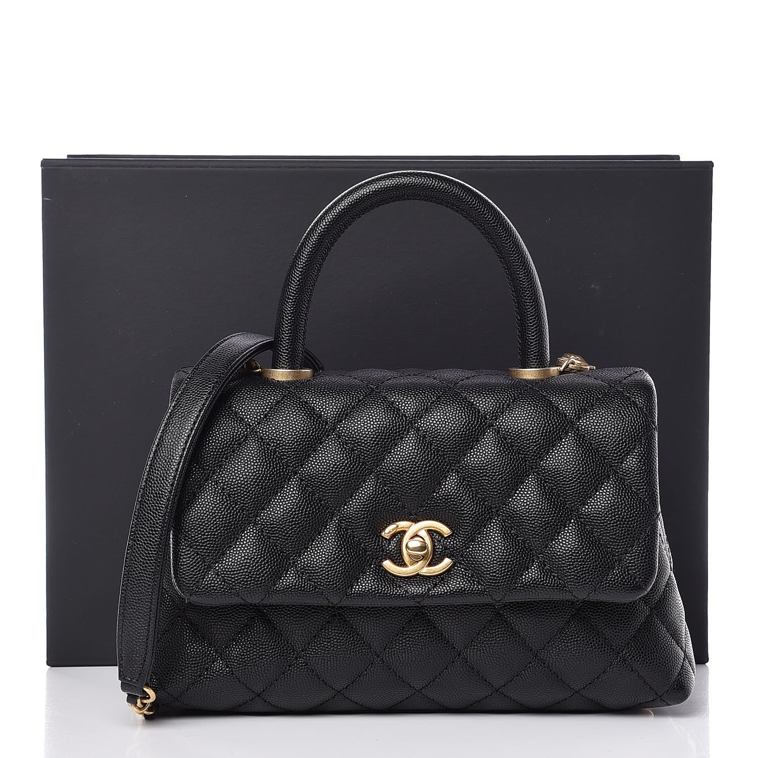 Chanel Caviar Quilted Mini Coco Handle Flap Black 8 of 8