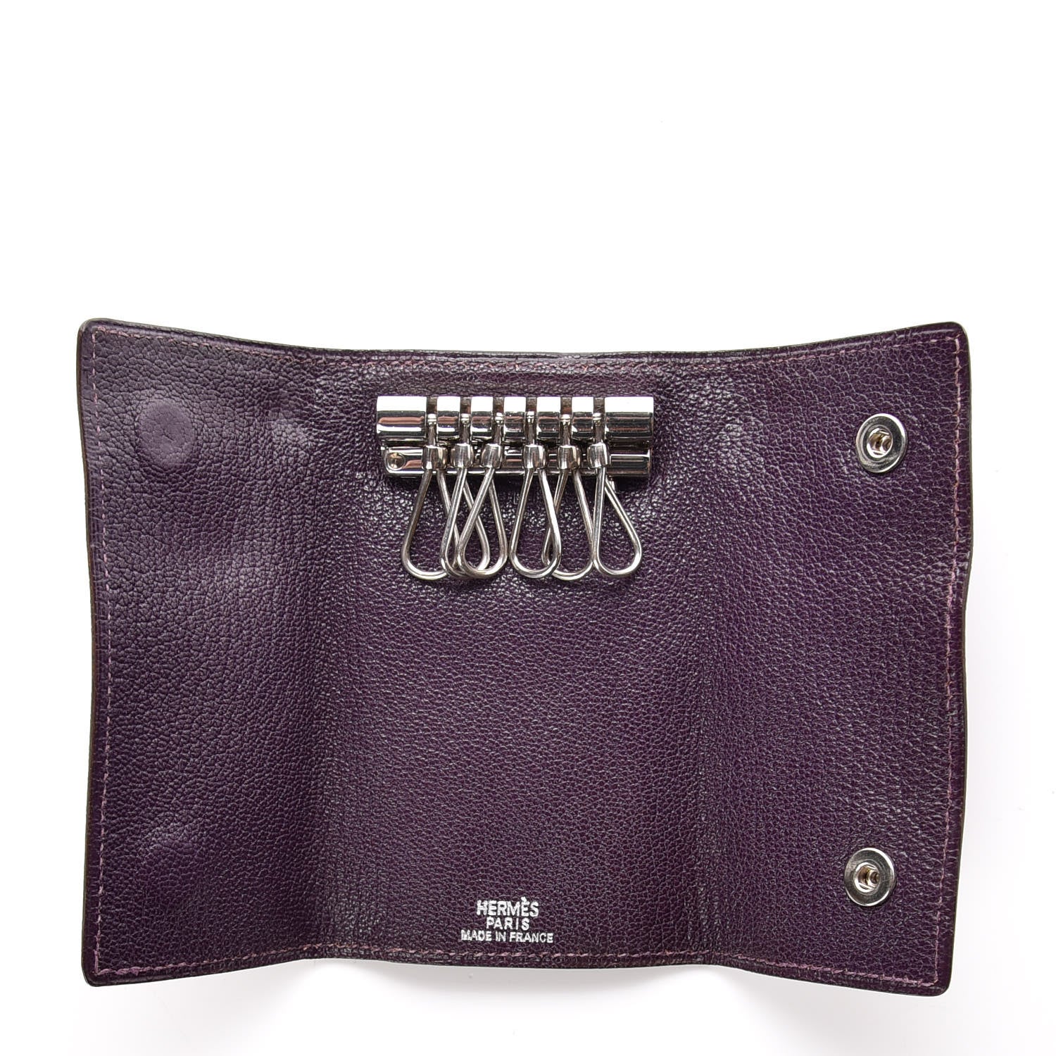 Hermes Chevre Mysore Multicles 6 Key Holder Raisin 5 of 8