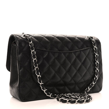 Chanel Caviar Quilted Jumbo Double Flap Black 3 of 11