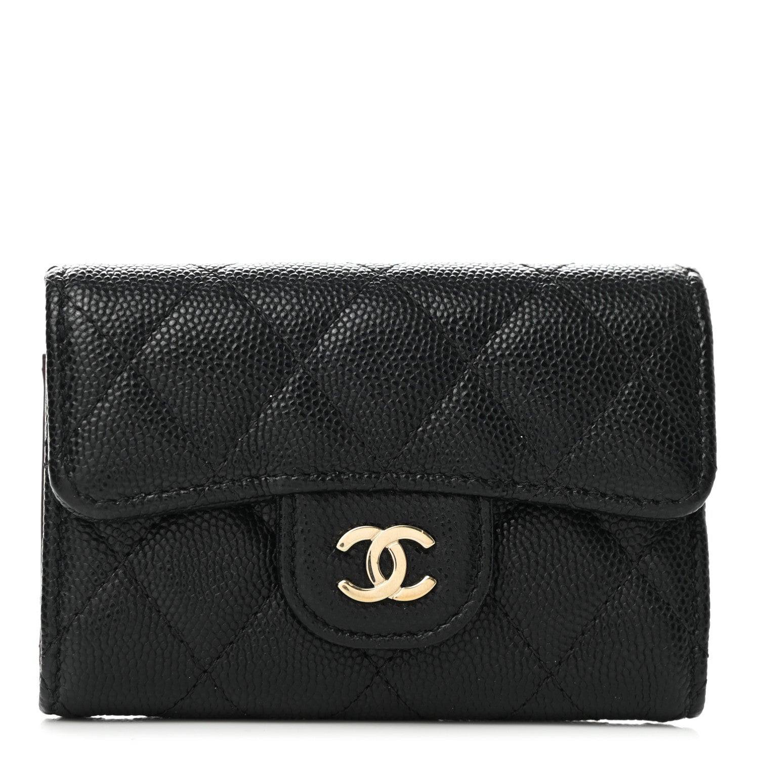 Chanel Caviar Quilted Classic 4 Key Holder Wallet Black 1 of 11