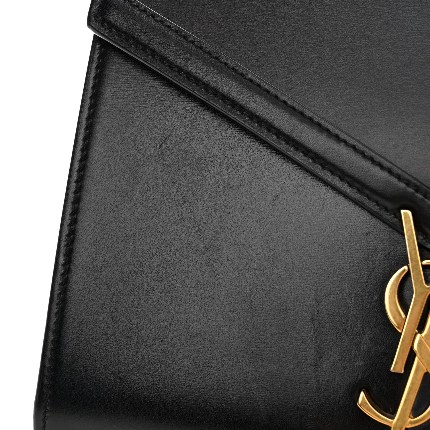 Saint Laurent Smooth Calfskin Medium Classic Monogram Cassandra Top Handle Black Rouge Legion 15 of 17